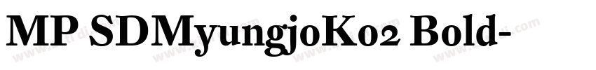 MP SDMyungjoKo2 Bold字体转换